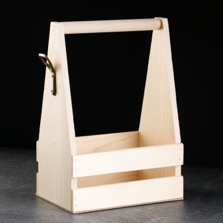 Box for beer 22.5x15.5x33 cm for 6 bottles, natural
