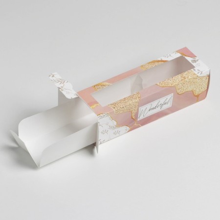 Box for Makarun, confectionery packaging, Wonderful, 18 x 5.5 x 5.5 cm-2