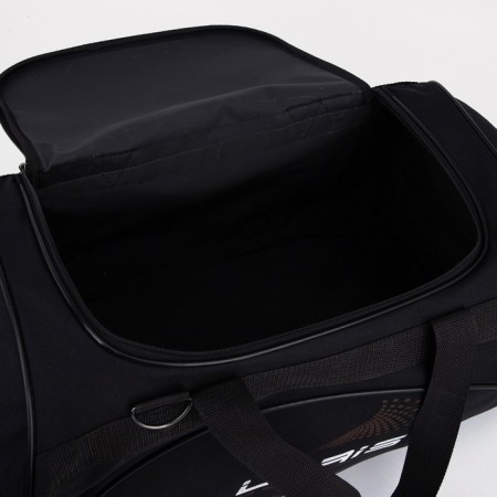 Sports bag, on lightning, 2 outer pockets, long belt, black/brown color-2