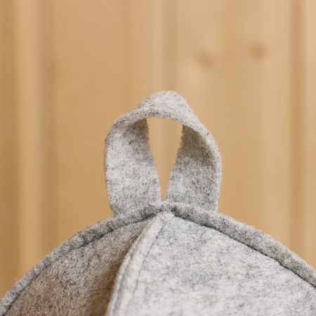 Hat for the bath "Economy", felt, light gray-1