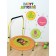 Folding mini-Batut Perfetto Sport with a handle, d = 92 cm, color orange color