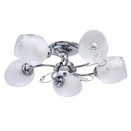 Celeal chandelier "Grace", 5x60W E27, chrome 57x57x14 cm