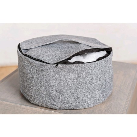 Bolster Round, 33x16 cm, gray color-1