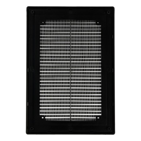 Ventilation grate "Vento" 2030vr, 200x300 mm, with a grid, detachable, black-2