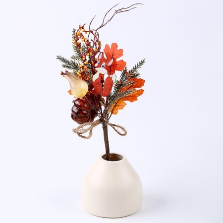 Decor on the stick "Fox and pumpkin" 10 × 22 × 35 cm-2