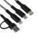 Cable 5 in 1 Mybit, Microusb/Type-C/Lightning-Type-C/USB, 3 A, 1.2 m, only charging, black