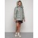 Winter jacket is women, size 44, the color is light green