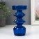 Glass of glass per 1 candle "Figure" blue 14.5x7x7 cm