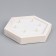 Figure Aromatic candle in concrete "hexagon", 14.5x2 cm, white, jasmine and patchouli