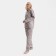 Pajama New Year's Women's kaftan bunny, gray color, size 40-42