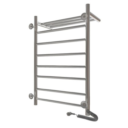 The electric heated towelputor "Sanprise" Aurora P8, 500x800 mm, with a shelf, left, chrome-8