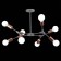 Ceiling EVOLUCE lamp. Sle106403-08. Palare. 8x60 watts, E27, 69.5x69.5x35.5 cm, gray color, pink gold