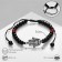 Bracelet-reinforcing “Hams Happiness” Grand, red-black color with silver, d = 6 cm