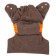 Panties-scammer, reusable, carbon-bamboo fabric, orange color, from 0-36 months.