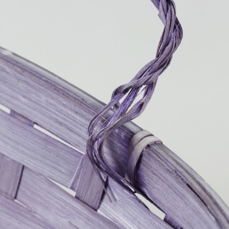 Wicker basket, d26 x 13 x 11 cm, purple, bamboo-3