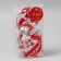 Set of balls plastic D-8 cm, 2 pcs "Fiesta" stars, red