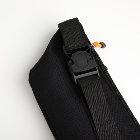 Lightning waist bag, 3 outer pockets, black color-4