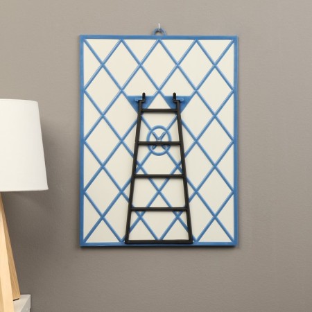 Interior mirror, acrylic, 30 x 40 cm, blue-1