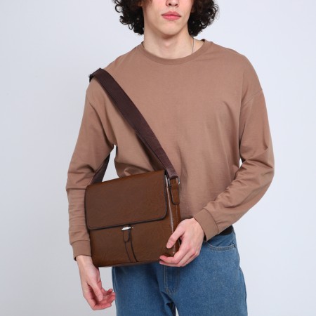 Male bag, brown color-5