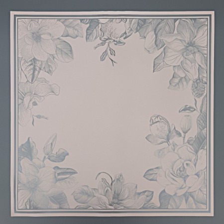 Flower film, "Flowers with a border", Peon, 57x57 cm-2