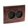 Rosette "Elect" RS 16-237-Hm, 16 A, 250 V, double, hidden, without salary, black for copper