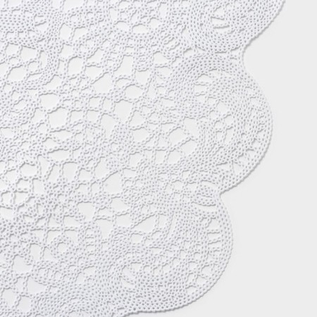 A set of lapeling lapels "Lydia", d = 38 cm, 4 pcs, white color-2