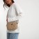 Bag Women's Cross-Bodi with a zipper, beige color