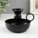 Summier Metal for 1 candle with a handle "Witte with a bowl" d = 2.6 cm black 10x10x8.5 cm