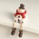 Souvenir Ceramics "Snowman in a hat with hanging legs" 6.3x6.7x7.7 cm