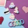 Hair set "Ray" (10 rubber bands, 4 clamps) unicorn, mix