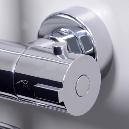 Shower system Wasserkraft A18801, tropical shower, thermostat, hand watering can, chrome-6