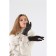 Gloves are female, dimensionless, without insulation, brown color