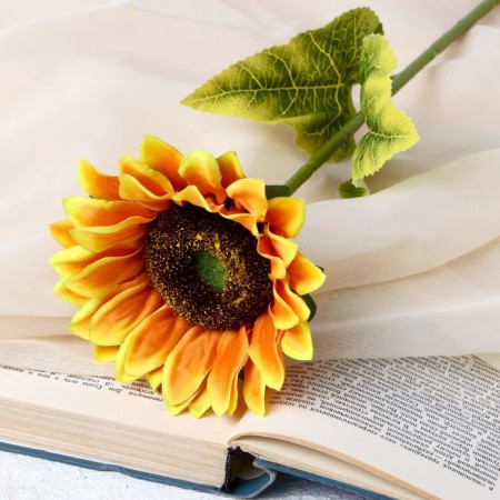 Artificial flower "lush sunflower" 13x55 cm