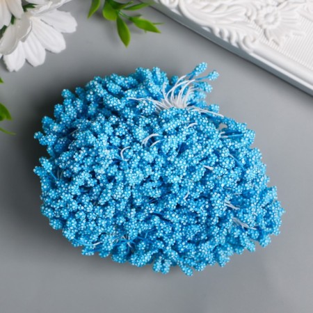 Stamens for flowers "droplets Bulf -Blue" 4x7 mm set 700 pcs length 6.5 cm
