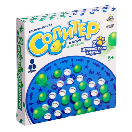 Настольная игра «Солитер», 1 игрок, 5+-6
