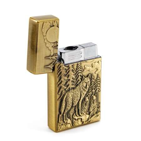Gas lighter "Wolf", Piezo, 1.2 x 3.2 x 6.2 cm-2