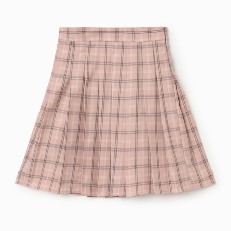 Women's skirt in Minaku fold: casual collection color pink cage, pr 44-5