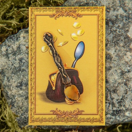 Koshelleka souvenir "Spoon of Zareklushka", with natural amber-7