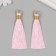 Decor for creativity Textile "Brush. Olivia" Pink set 2 pcs 8x1.2 cm
