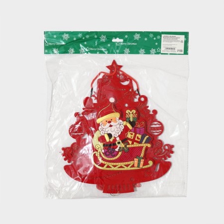 Decorative decoration (suspension) "New Year Christmas tree with Santa Claus" 40.5x25.5 cm-6