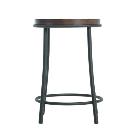 Stool "Ultra" with a ring, black/rosewood-3