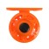 Inertial coil, plastic, diameter 5 cm, orange color, 108