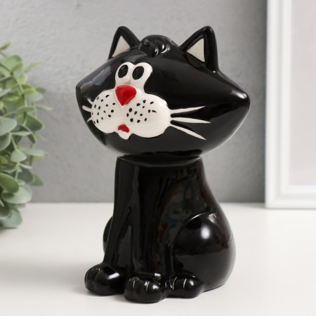 Piggy bank Ceramics "Black Cat" 13x11.5x16.5 cm-3