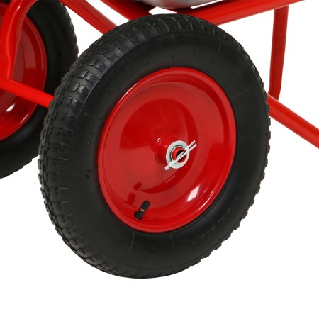 Construction wheelbarrow, 2 pneumatic fires, cargo/n 320 kg, volume of 110 liters, galvanized body 0.8 mm, Greengo-12