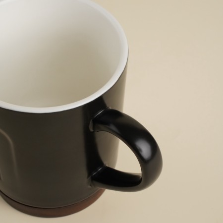 Ceramic Curamic Sl Home "Dolce Farm Nento", 400 ml, black color-2