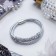 Bracelet with “chantal” rhinestones, sophisticated, silver color, 6 cm