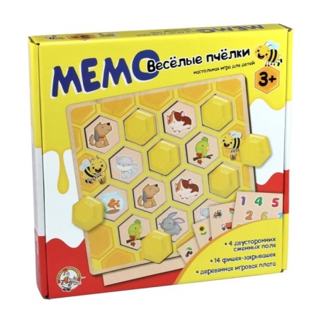 Game wooden memo "Funny bees"