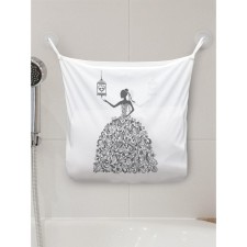 Organizer in a bathtub on the suction cups “Dress in curls”, for storing toys and trifles, size 33x39 cm