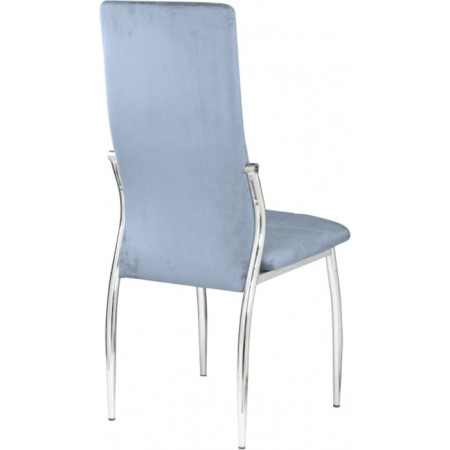 Farini Metal Metal Metal Carrier/Velur, Chrome/Blue 46x52x99 cm-3