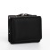Women's wallet on the button, black color